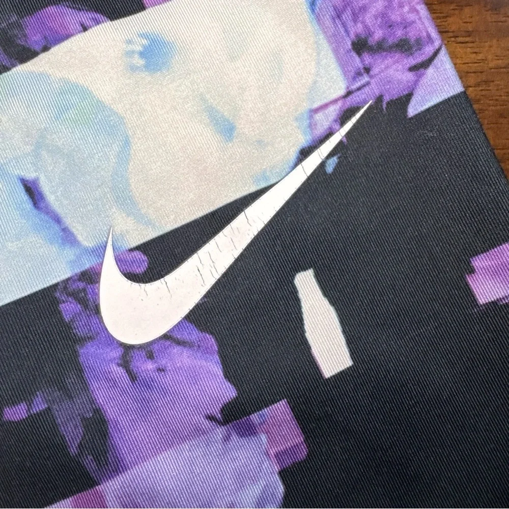 Nike Pro Youth Girls‎ Floral Jam Ankle Leggings Size Medium Purple